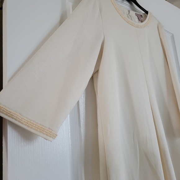 H&M cream pearls dress size 10 - Picture 3 of 5